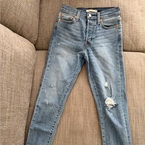 Levi's Light Blue Wedgie Skinny Distressed Skinny Jeans